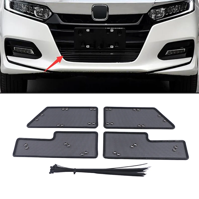 For Honda Accord 2018 2019 2020 2021 auto parts with anti-insect net inserted in the middle front grille Prevent mosquito dust