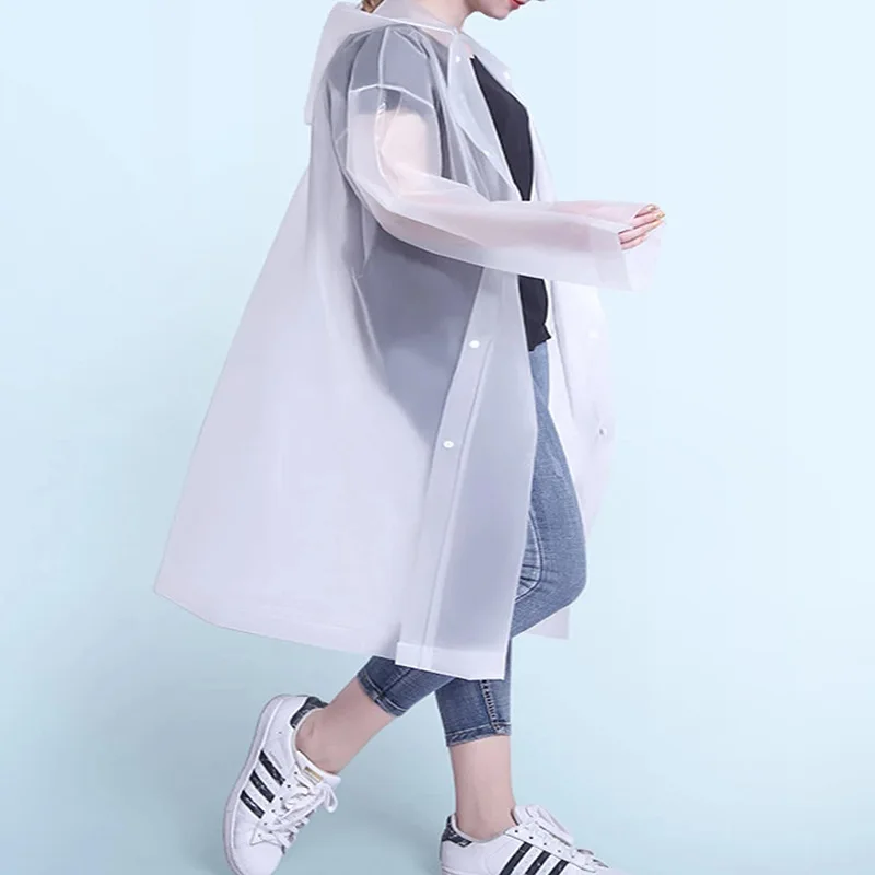 

Fashion Raincoat Jacket Portable Adult Non-Disposable EVA Raincoat Men And Women Thickened Waterproof Outdoor Travel Poncho