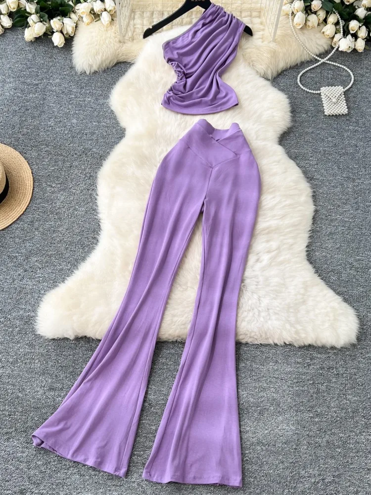 Y2K сексуальные комплекты из двух предметов для женщин элегантные и шикарные