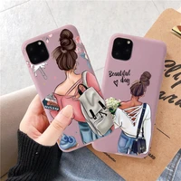 cool girl woman phone case for iphone 11 pro xs max xr x 8 7 6 6s plus se 2020 12 case soft tpu fashion cover capa fundas