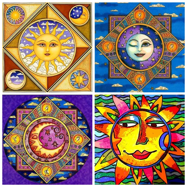 

5D Diy Diamond Painting Tarot Diamond Embroidery Cross Stitch Sun Moon Pictures of Rhinestones Mosaic Vintage Home Decoration