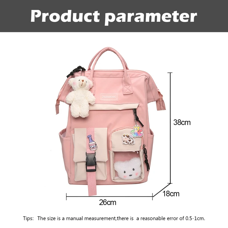 Girl Cute Cartoon Backpack Middle School Kids Student Backpack Casual Travel Women Rucksack Daypack Student Bookbag