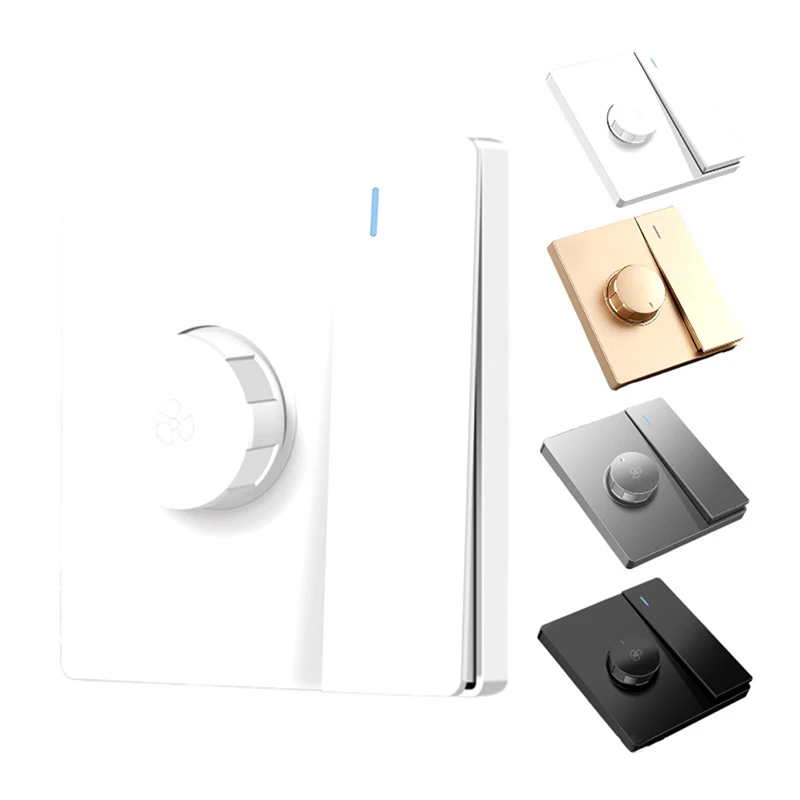 

220V Universal Adjustment Ceiling Fan Speed Control Switch Wall Button Dimmer