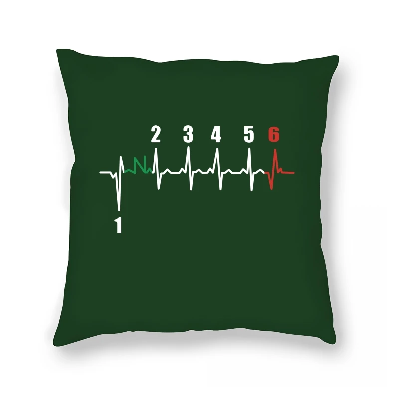 

Мотоциклетная черная наволочка с изображением пульса