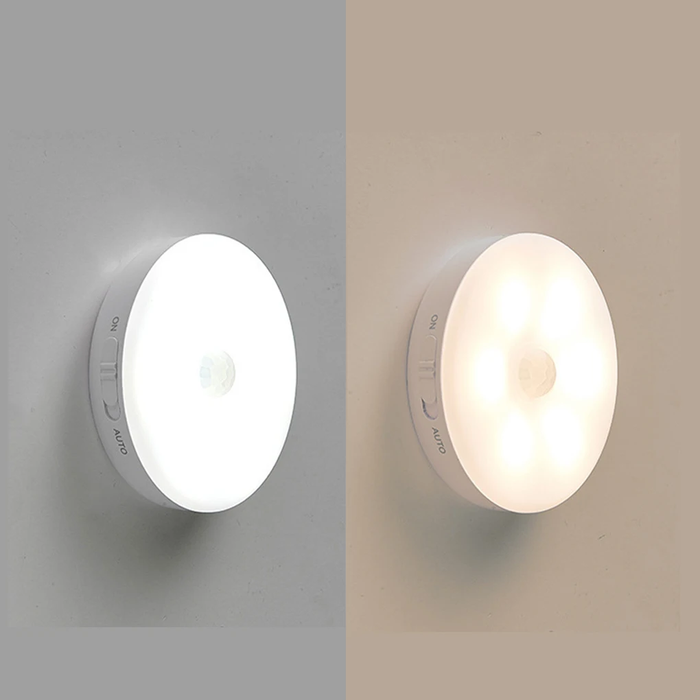 

Night Lamp USB Rechargeable Cabinet Light Motion Sensor Closet Light Home 0 6W LED Night Lamp White