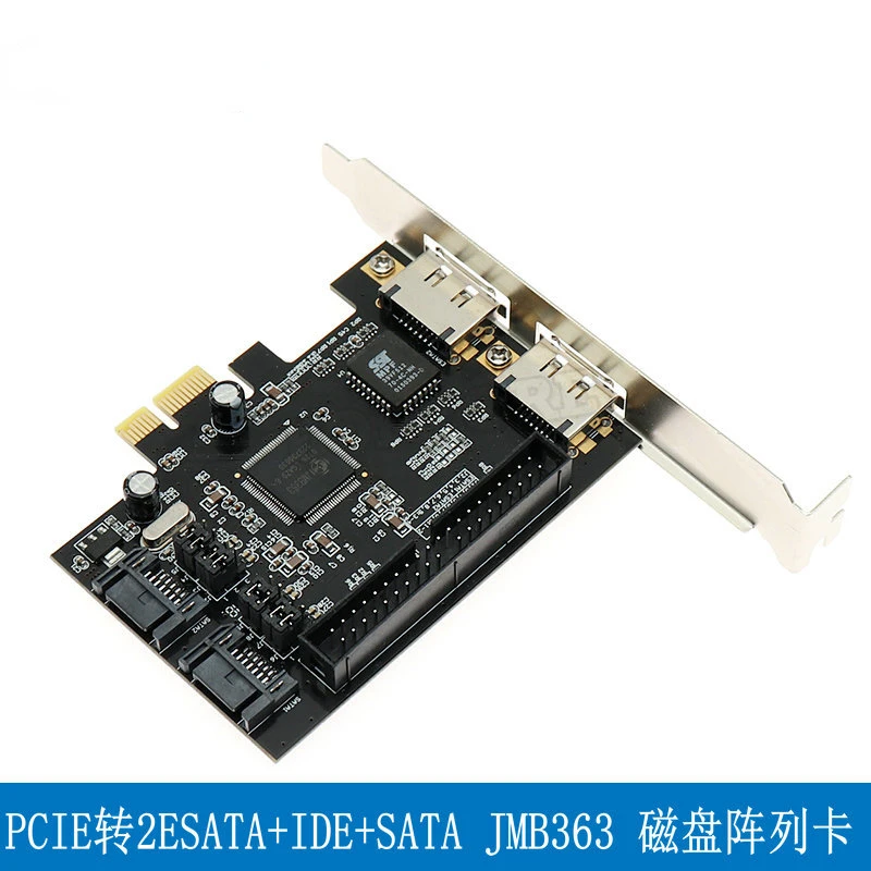 

JMB363 PCI Express Expansion Card JMB363 PCI-E PCIe to 2 Ports SATA IDE eSATA Adapter Converter RAID Controller Cards