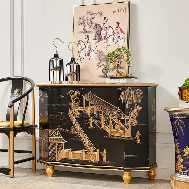 * 1Новый китайский черный золотой окрашенный французский средневековый персонаж