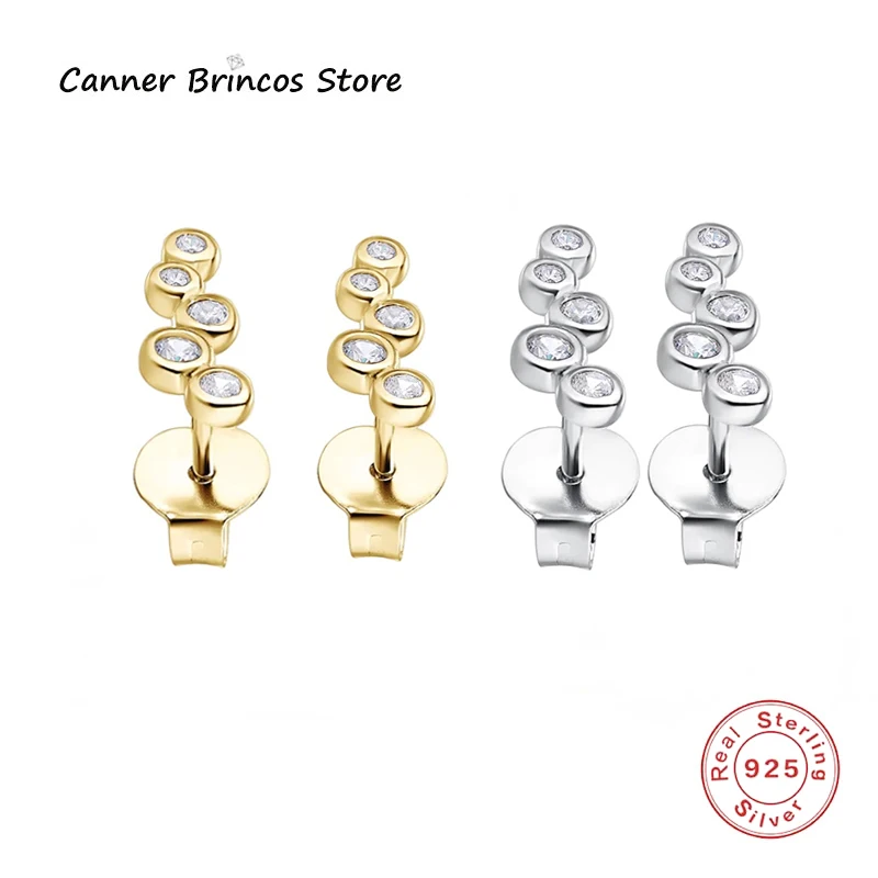 

Женские серьги-гвоздики из серебра с пятикратным кристаллом