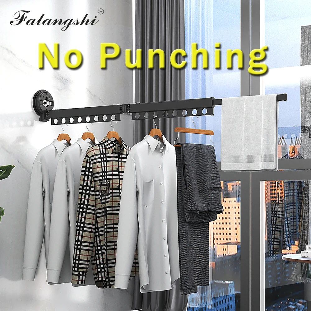 Вешалка для одежды алюминиевые складные вешалки черная настенная вешалка