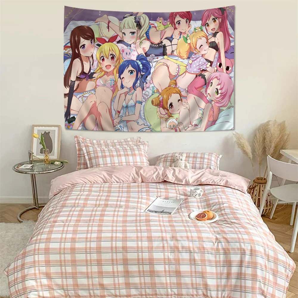 Aikatsu Anime Tapestry Hanging Tarot Hippie Wall Rugs Dorm Home Decor