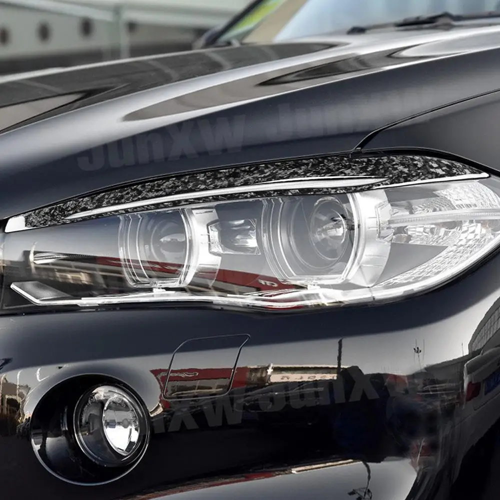 Передняя лампа из углеродного волокна накладки на фары для BMW X5 F15 2014-2018 украшение