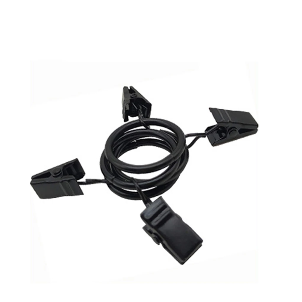 

60pcs Curtain Rings Plated Smooth Curtain Clips Detachable Black Drapery Iron Hooks for Home Hotel