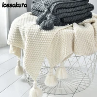 nordic style sofa blanket blanket office nap shawl blanket knitted wool blanket leisure air conditioning blanket