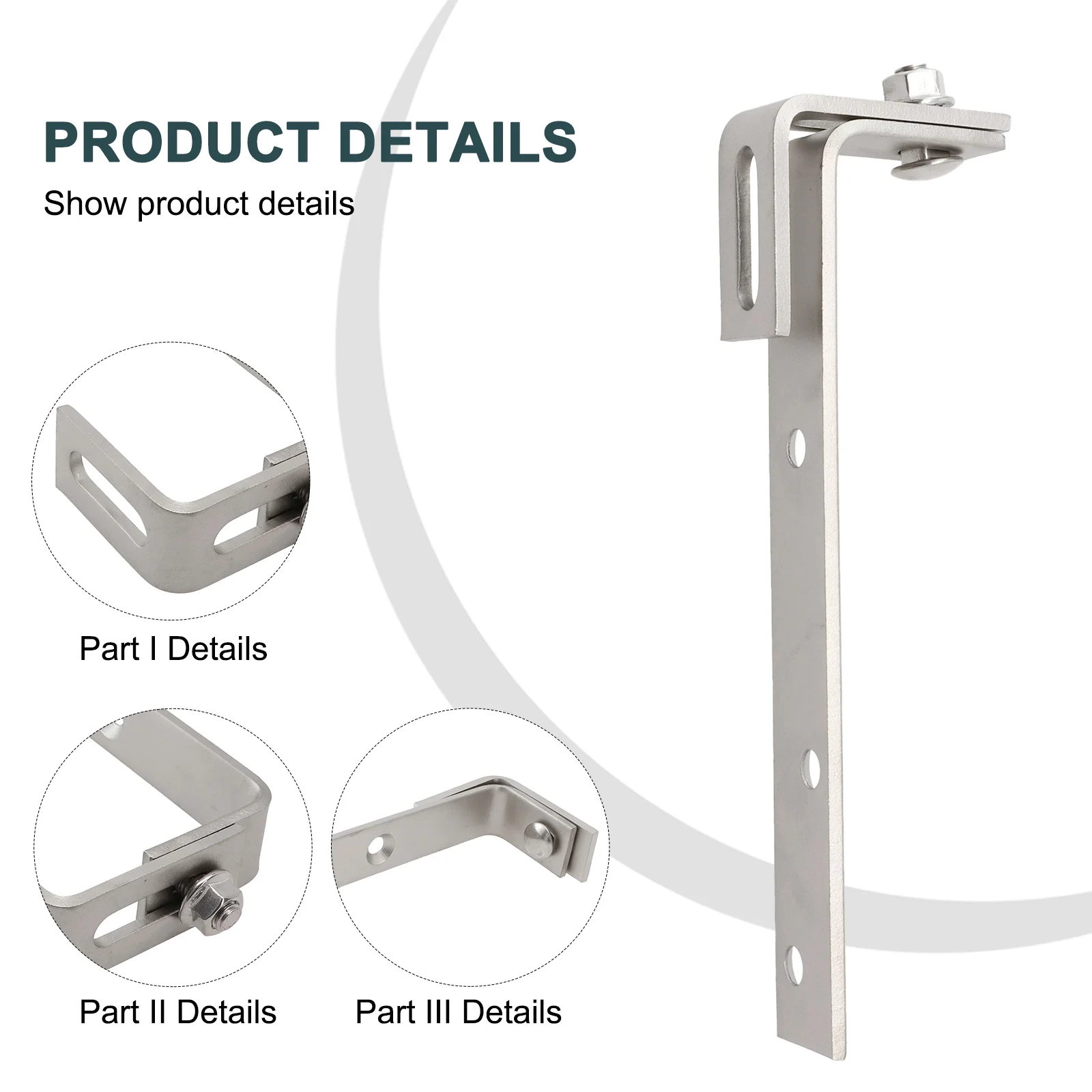 H-образный зажим, кронштейн для солнечной панели, системы питания, аксессуары для фотоэлектрической панели 71-105 мм, крепление солнечной панели