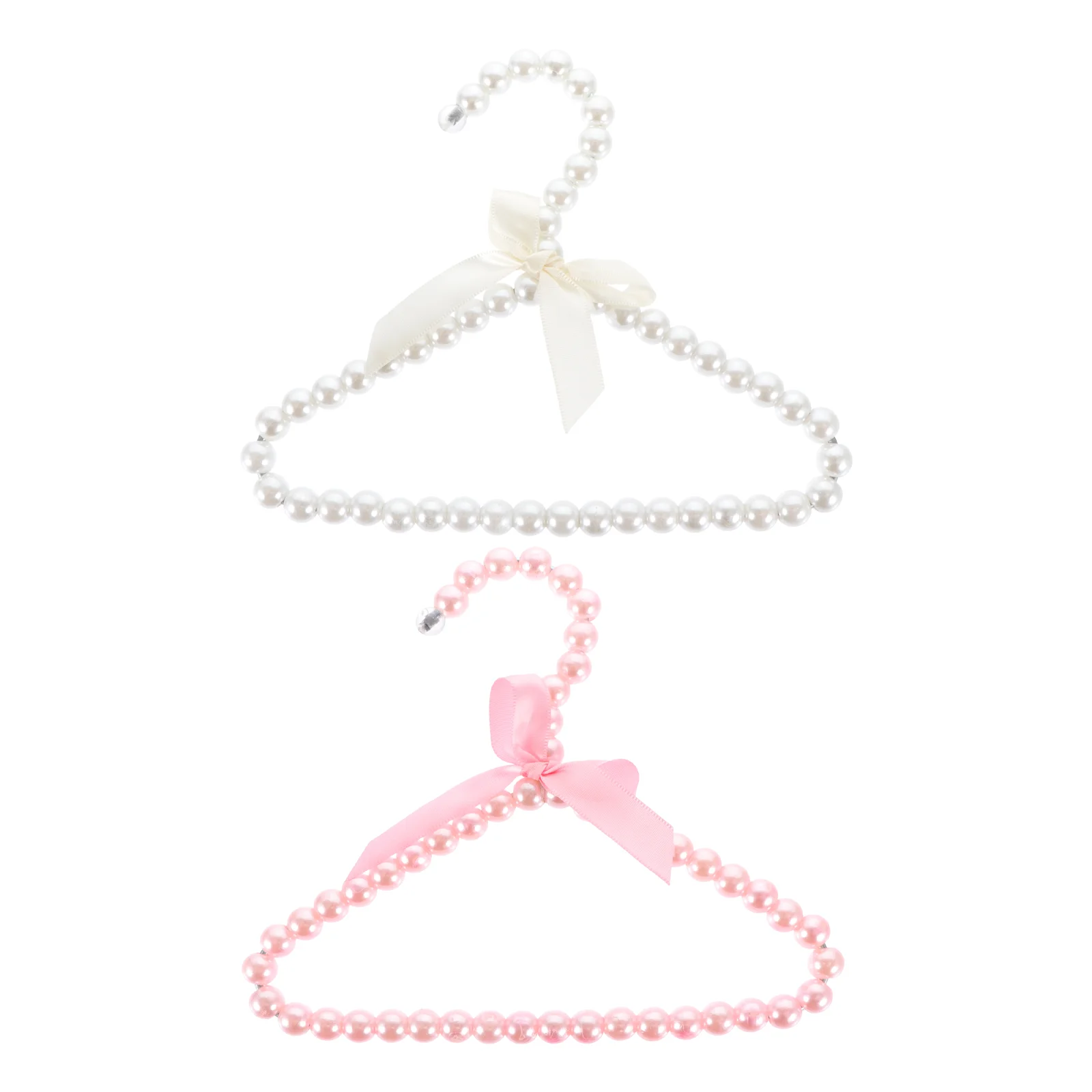 

2pcs Coat Hangers Decor Pearl Hangers Apparel Hangers Clothes Hanging Racks for Bathroom Home Gift Balcony