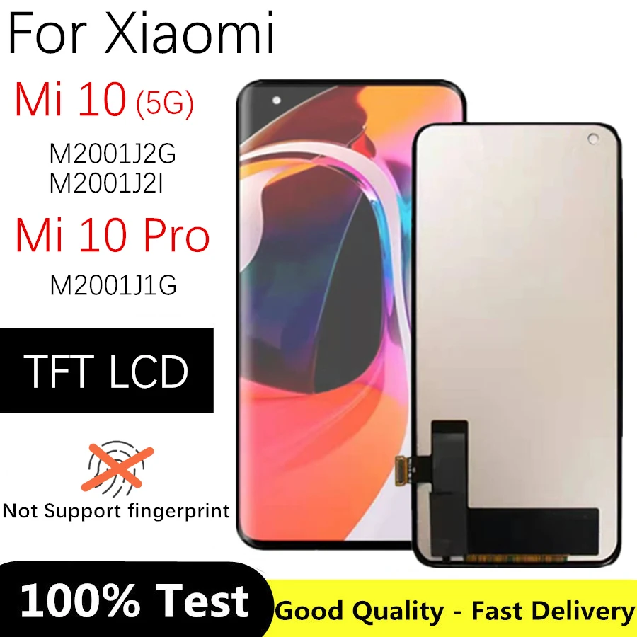 

ЖК-дисплей 6,67 дюйма для Xiaomi Mi 10 Pro M2001J1G, ЖК-дисплей, сенсорный экран, дигитайзер, замена для телефона Xiaomi Mi10 M2001J2I, ЖК-дисплей