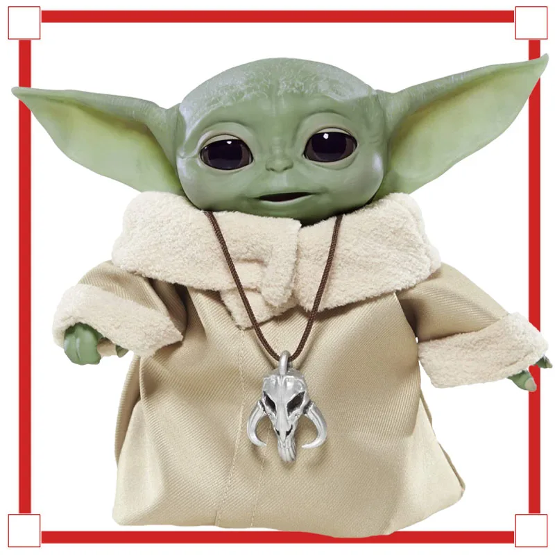 

Genuine American Hasbro 18Cm Sound Effect Movable Yoda Baby Interactive Yoda Baby Mandalorian Hand-Made Children's Gift