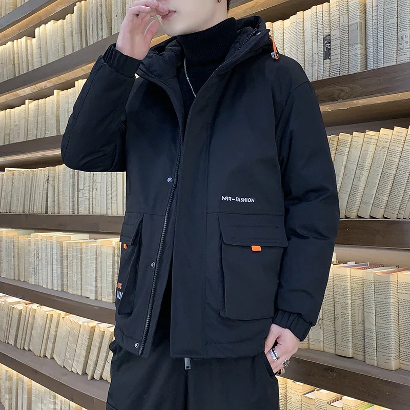 Новая зимняя мужская одежда с хлопковой подкладкой Мужская трендовая Толстая