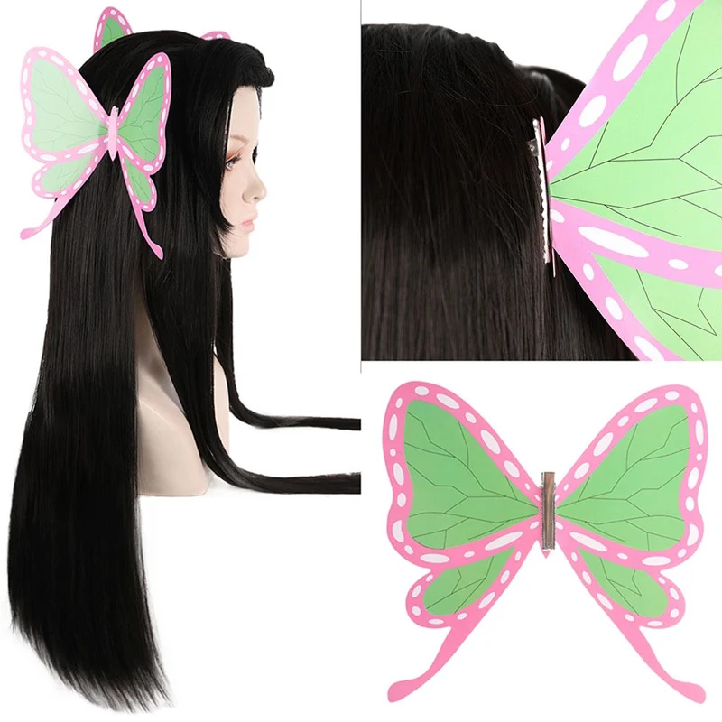 Заколка для волос Kochou Shinobu в форме бабочки украшение стиле аниме рассекающий