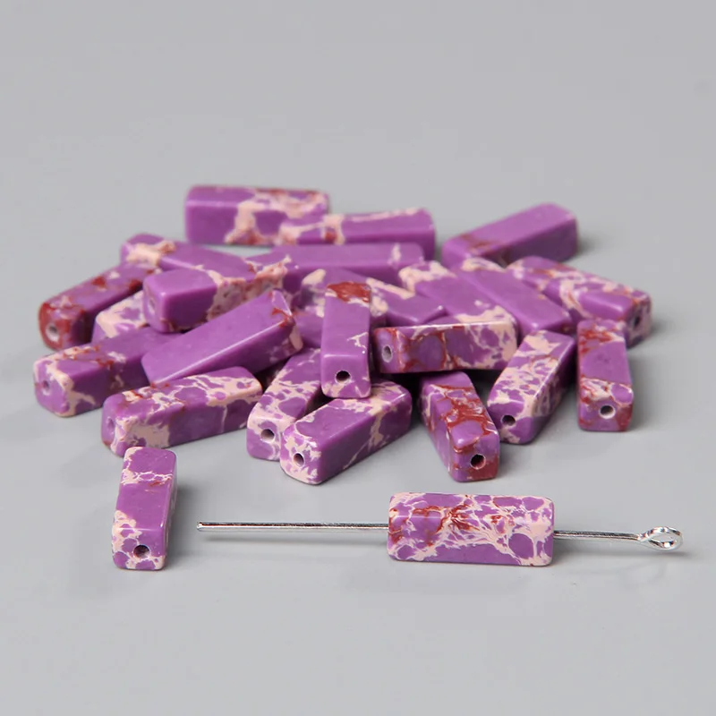 Фиолетовые Квадратные бусины бирюзовые морские осадки из ниток императорские