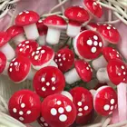 10 шт.компл. 2 см искусственное мини грибы, миниатюры Цветущий сад Террариум с мхом Изделия из смолы украшения ставки ремесло для дома