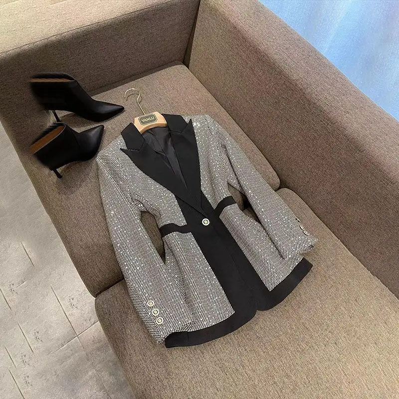 Комплект женский Шелковый в клетку комплект из двух предметов большого размера