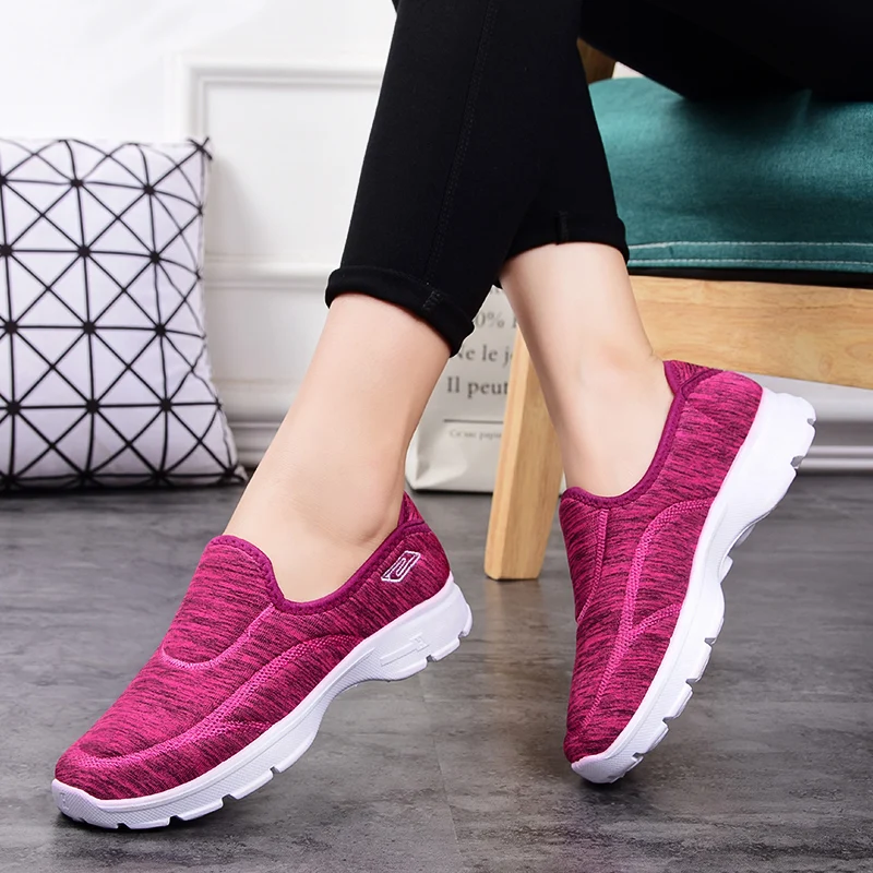 

2022 New Luxury Brand Ladies Casual Platform Comfortable Breathable Fabric Sneakers Non Slip Walking Shoes For Women