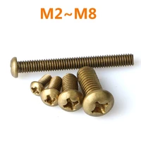 gb818 m2 m2 5 m3 m4 m5 m6 m8 copper machine screws phillips machine pan head brass screws din7985 phillips brass pan head screw
