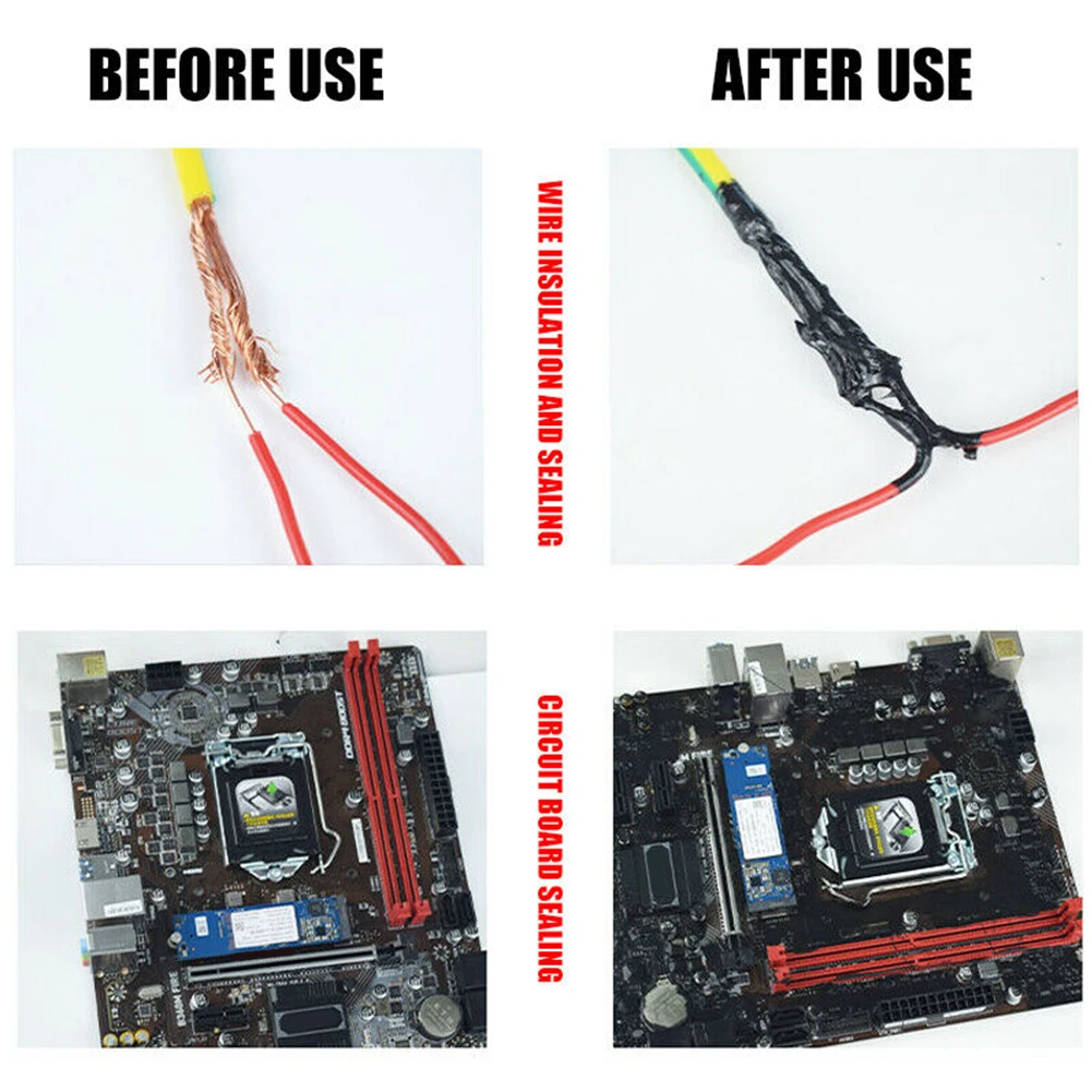 Трубчатая паста 30 мл жидкая изоляция ремонт огнестойкая электрическая лента для