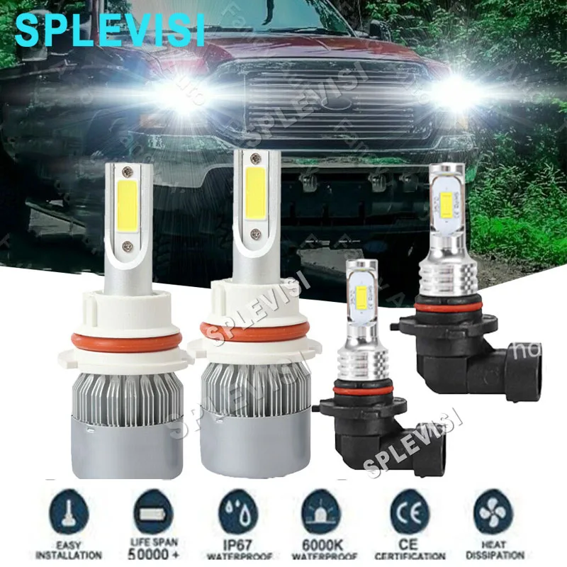 

9007 HB5 LED Headlight Hi Low Beam/Foglight 6000K White For Ford F-250 F-350 Super Duty 2001 2002 2003 2004