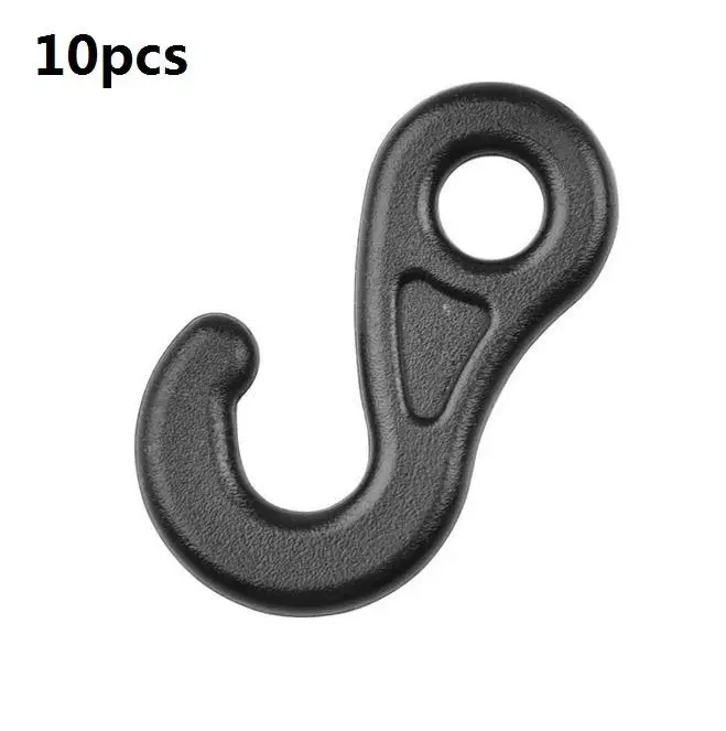 10pcs/set Clip Tail Hook Outdoor Camping Light Plastic Canopy Tarp Fixed Hiking Tent Accessories Tools Black | Спорт и развлечения