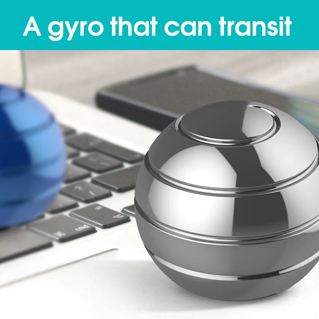 

Adults Portable Spinning Gyroscope School Desktop Rotating Ball Indoor Outdoor Portable Decompression Toy Plaything
