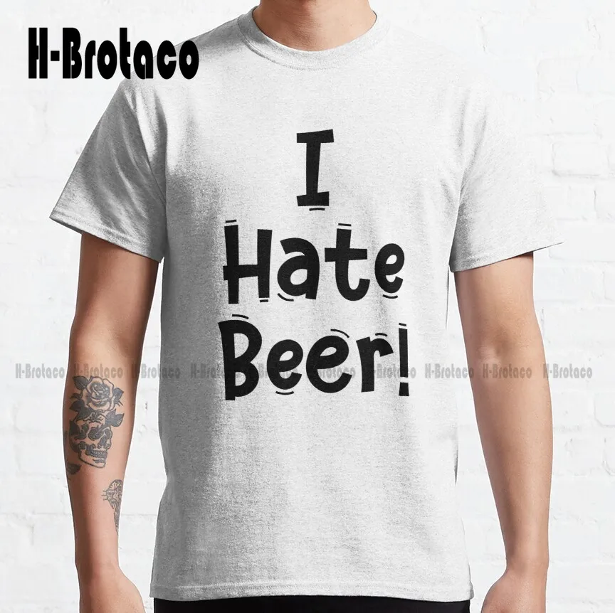 

Классическая футболка с надписью «I Hate Beer»