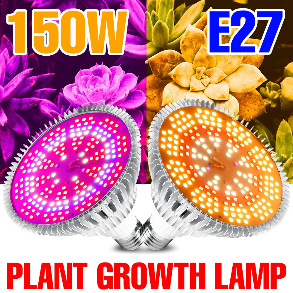 

Phytolamp For Plants Grow Light E27 LED Full Spectrum Hydroponics Bulb Greenhouse Grow Tent Box Indoor 50W 80W 100W 150W 85-265V