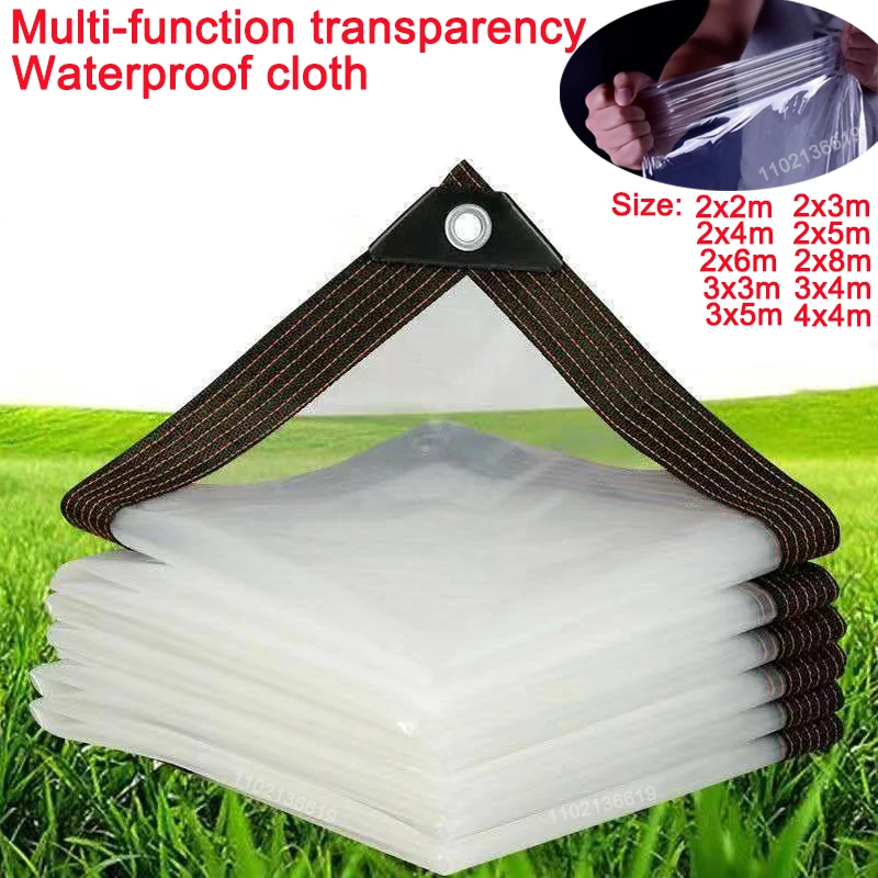 

PE transparent waterproof tarpaulin, plastic waterproof film for gardens, balconies, greenhouses, succulents, keeping warm Trans