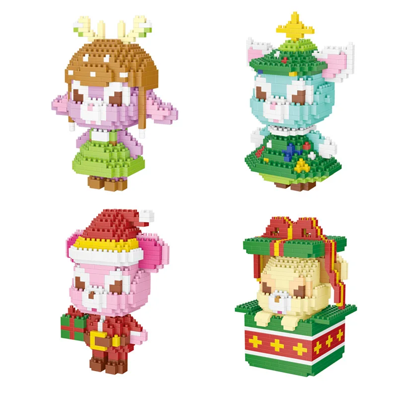 

Конструктор детский «периферийная анимация», маленькие строительные блоки с зернистой поверхностью, детские игрушки, украшения, рождестве...