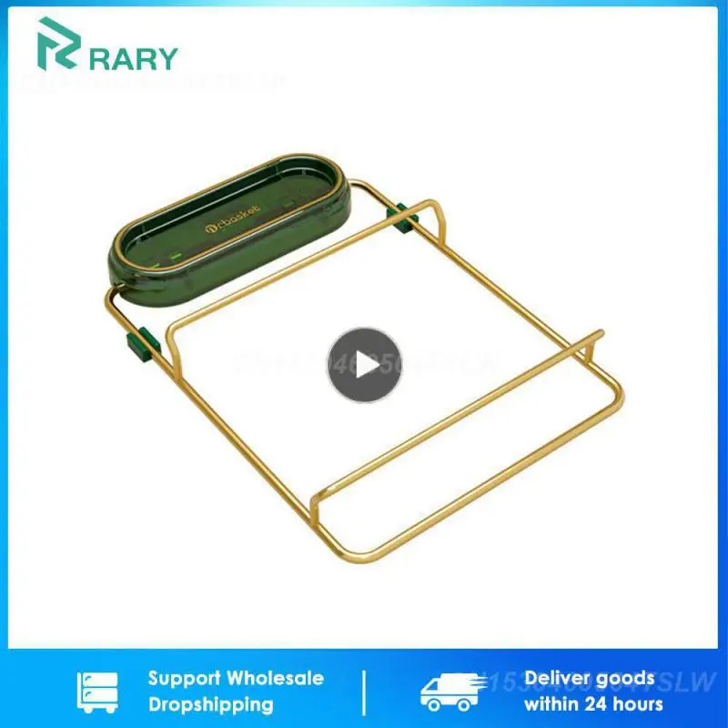

Stable Encryption Light Luxury Tone Drainer Sink Wrought Iron Turn Over Strong Buckle Storage Drain Rack Residue Filtration