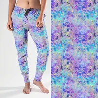 letsfind 2022 spectrum mermaid fantastical pattern women jogger have pocket harem pants high quaility soft streetwear