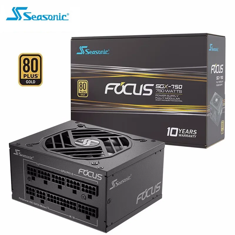 

Seatonic FOCUS SGX750W настольный компьютер источник питания 80PLUS полностью модульный тихий SFX небольшой источник питания