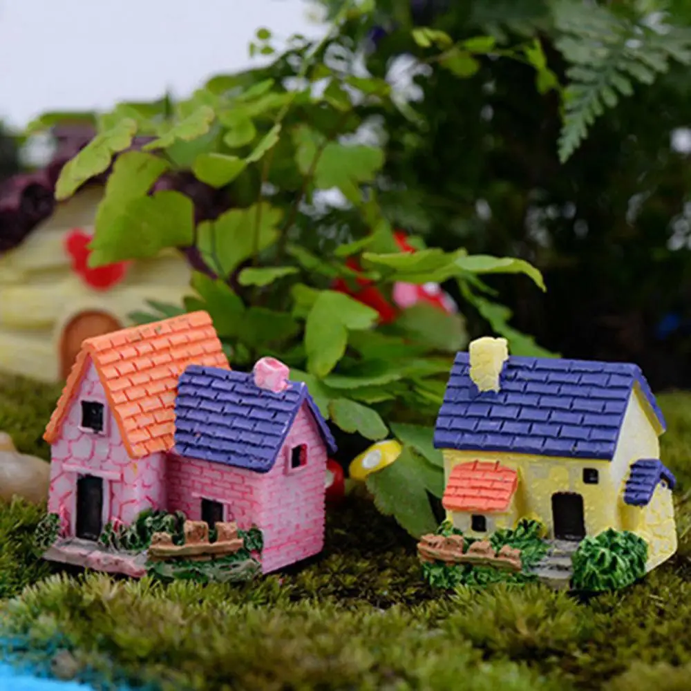 

Ornament Decor Miniature Resin Fairy Garden House Villa Micro Landscape Bonsai Decor