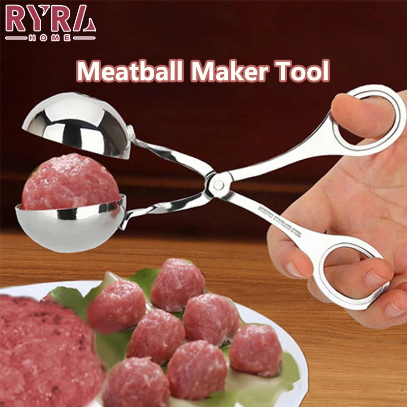 

Meatball Maker Tool Clip Multifunction Non-Stick Meatball Maker Stainless Steel Meat Ball Spoon Shaper Kitchen Accessories