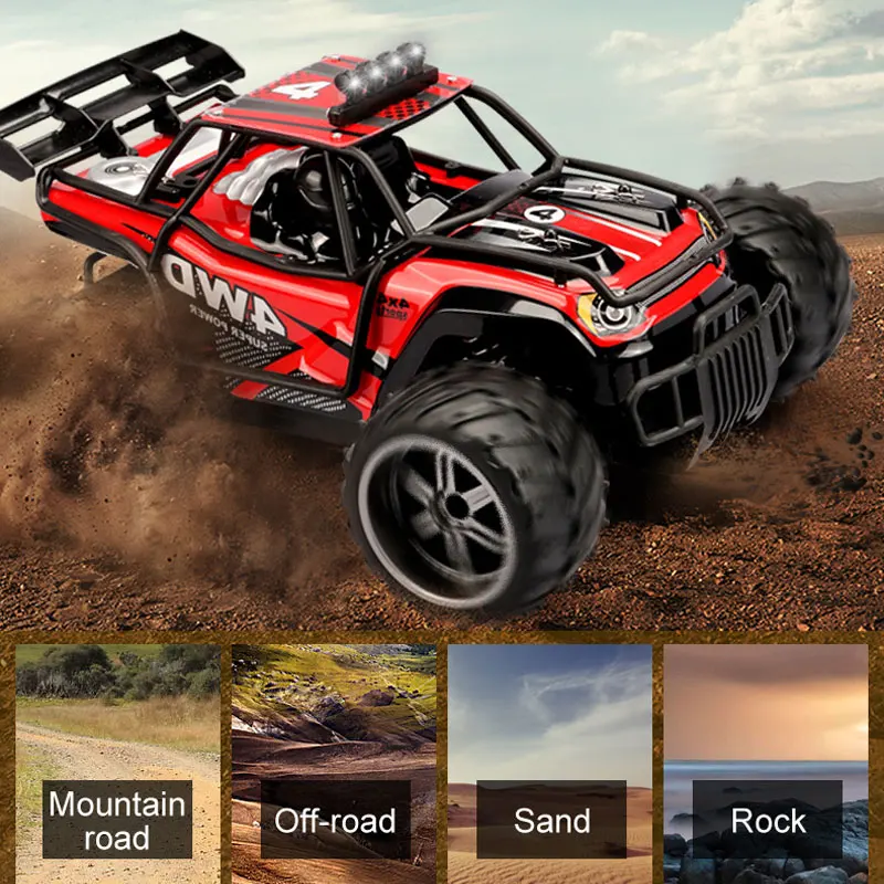 ZWN 1:16 / 1:32 4WD RC автомобиль с светодиодный подсветкой 2 4G Радио пульт дистанционного