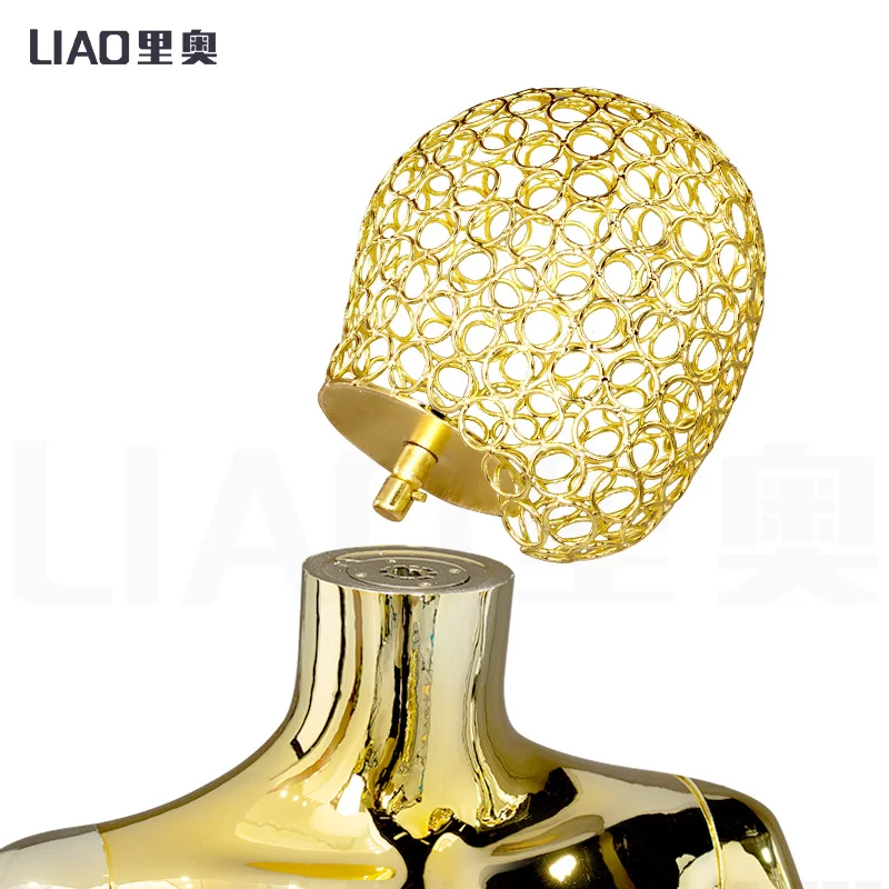 Золотой манекен боди для женщин от кутюр бутика проволока полая голова корпус Femme