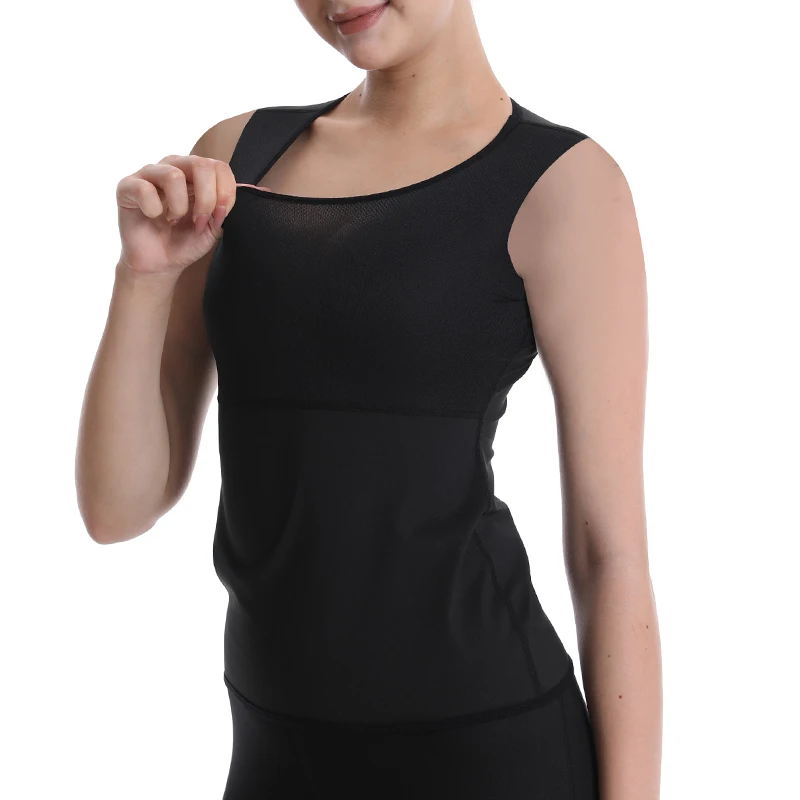 

Women‘s Sauna Sweat Shirt Athletic Tee Breathable T-Shirt Heat Trapping Body Shaper Sauna Vest for Woman Waist Trainer Shapewear