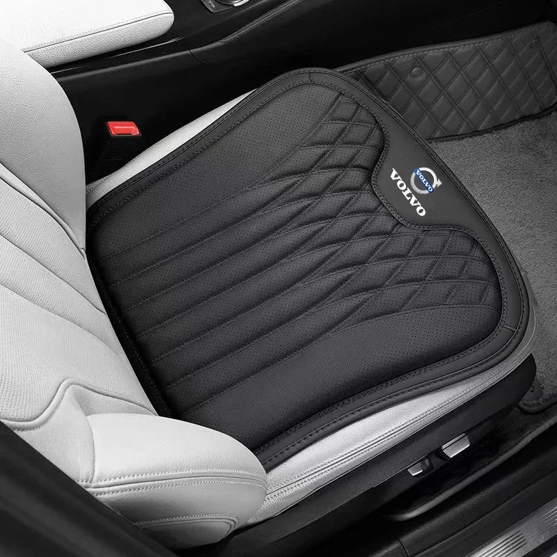 Фото Для Volvo XC60 XC90 V40 V60 S60 V50 C40 XC40 V70 V90 S80 EX90 C30: Кожаная подушка для автомобильного сиденья с поясничной опорой, высококачественный автомобильный интерьер №3