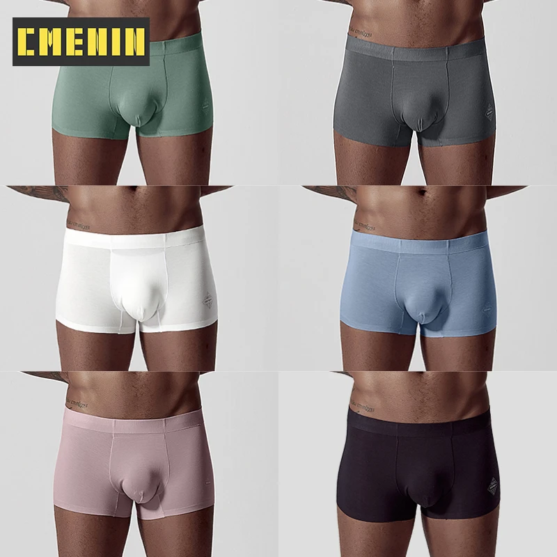 

CMENIN 6Pcs Ins Style Cotton Gay Sexy Men Underpants Boxers Shorts Low Waist Trunks Man Underwear Boxer Men's Panties Sexi