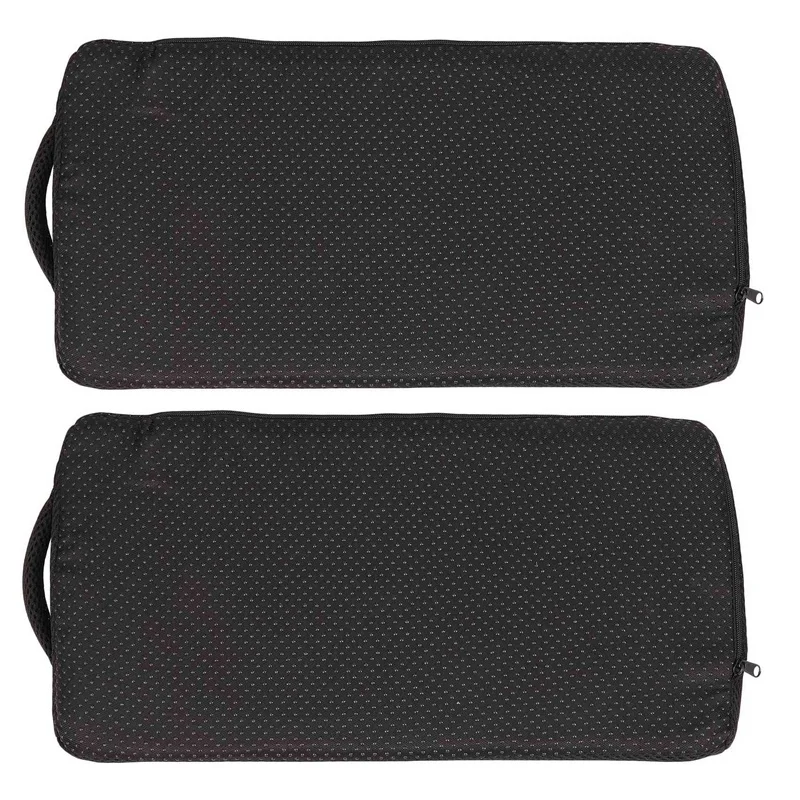 

2X Foot Rest Cushion Anti Slip Mat To Relieve Knee Foot Pain Half Cylinder Design For Home And Office (Black)
