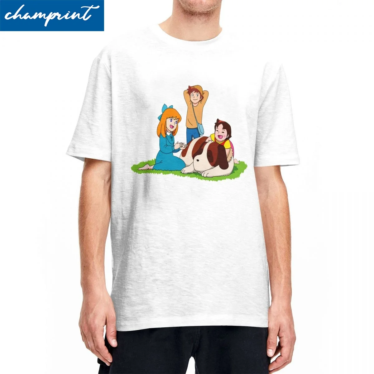 Футболка Heidi для мужчин и женщин Альпы Коза Аниме Забавная футболка из чистого