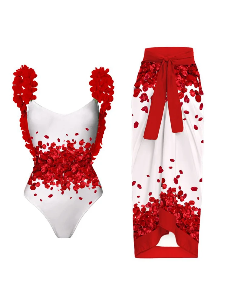 Backless Swimsuits Women's 2023 Tummy Control Covering Belly 1 Piece Swimsuit Luxury Chiffon Beach Skirt for Hot Spring Vacation