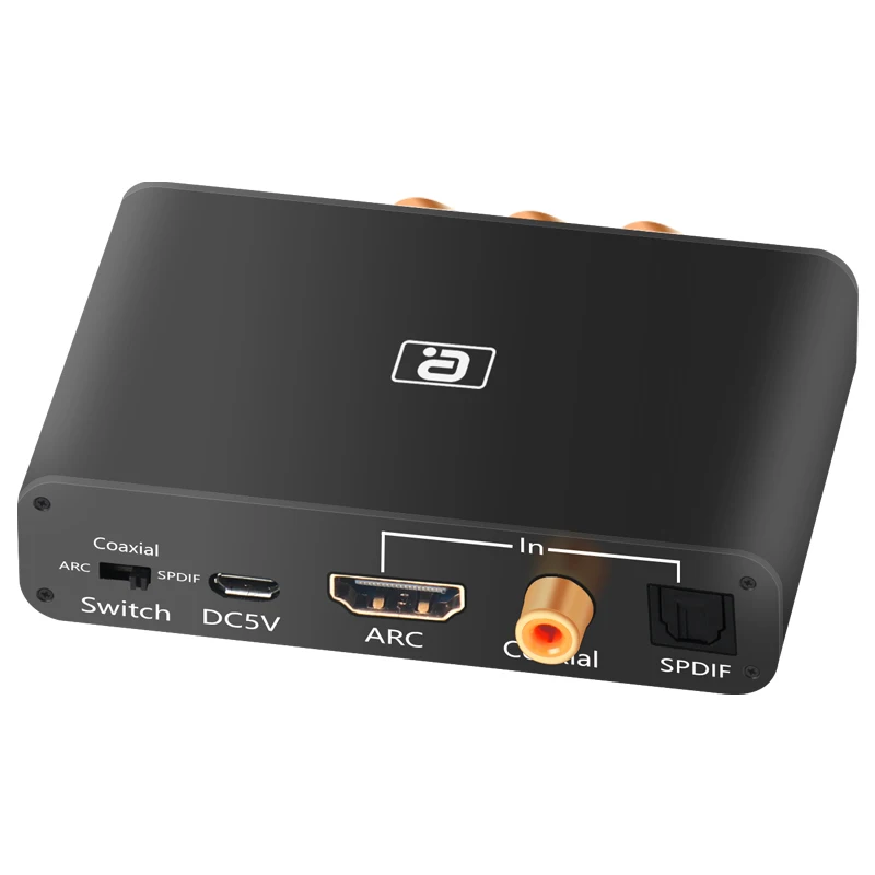 192 кГц цифро-аналоговый Hdmi-дуговой аудио экстрактор оптический коаксиальный RCA